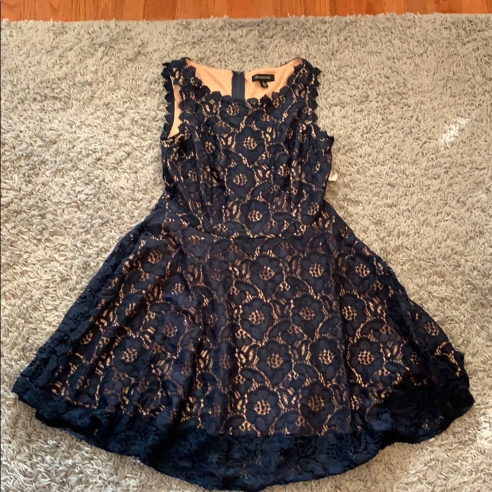 Navy lace dress